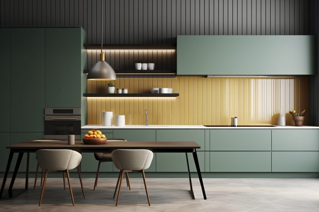 kitchen color combination olive green