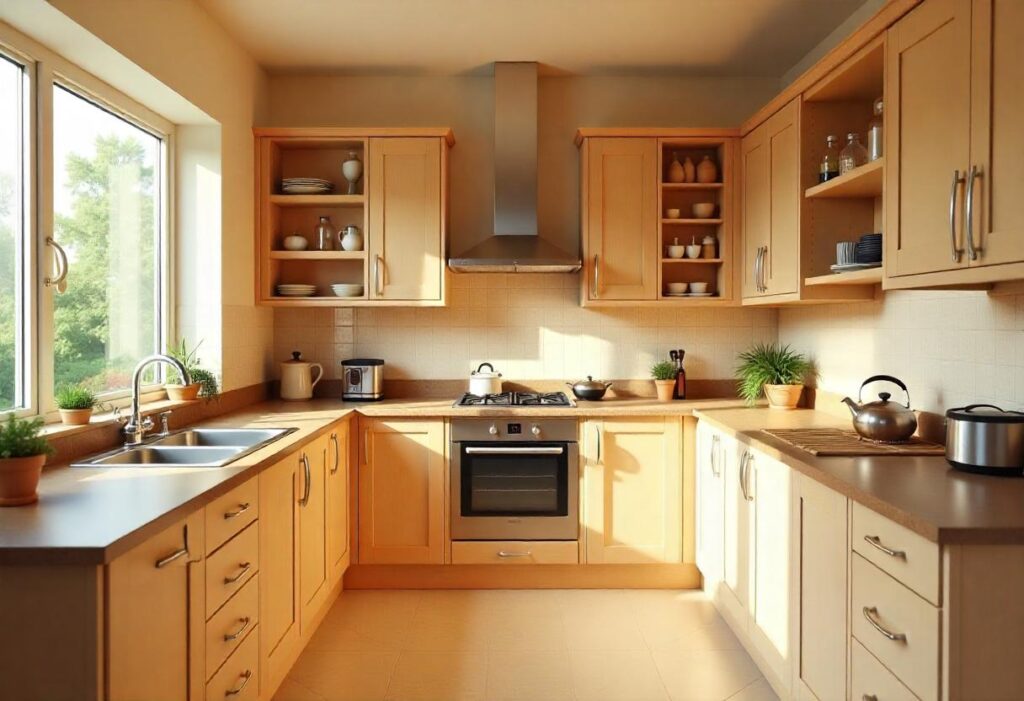 kitchen color combination brown